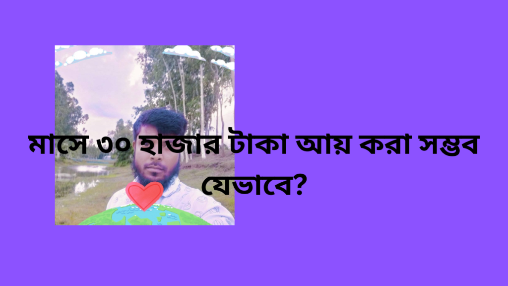 মাসে ৩০ হাজার টাকা আয় করার উপায় । এই সম্পর্কে ভালোভাবে দেখে নিন