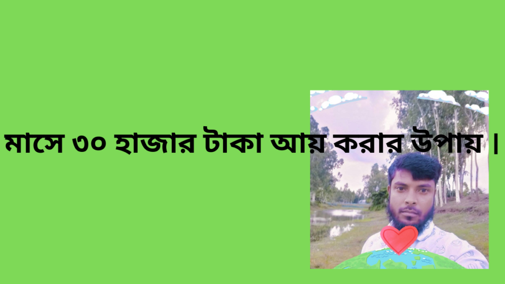 মাসে ৩০ হাজার টাকা আয় করার উপায় । এই সম্পর্কে ভালোভাবে দেখে নিন